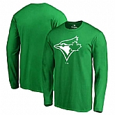 Men's Toronto Blue Jays Fanatics Branded Kelly Green St. Patrick's Day White Logo Long Sleeve T-Shirt,baseball caps,new era cap wholesale,wholesale hats